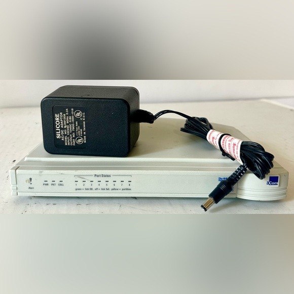 3Com OfficeConnect Hub 8/TPO 3C16700 8-Ports Network External Hub w/ AC Adapter - Picture 1 of 14
